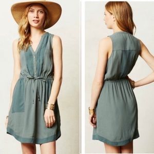 Anthropologie Maeve Pelona Shirt Dress Green Large